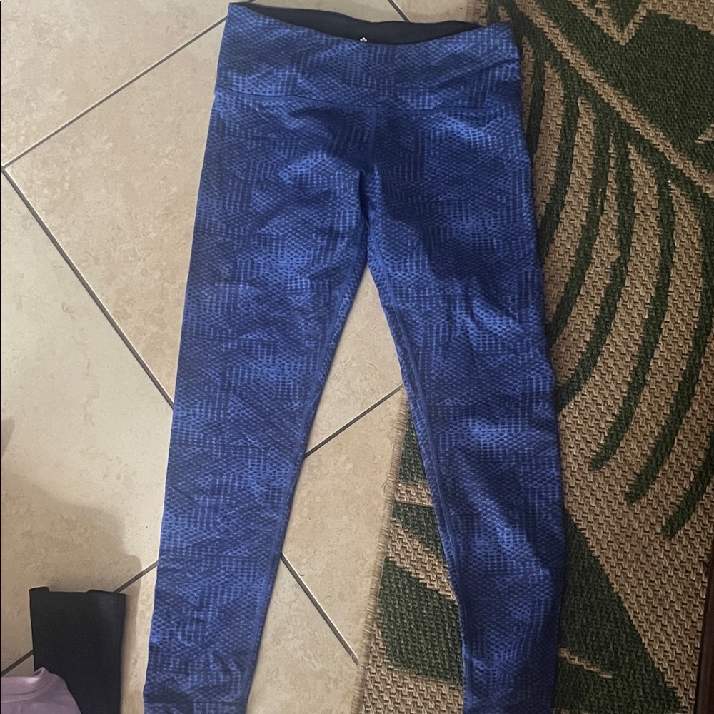 Tuff Athletics Geometric Blue Leggings